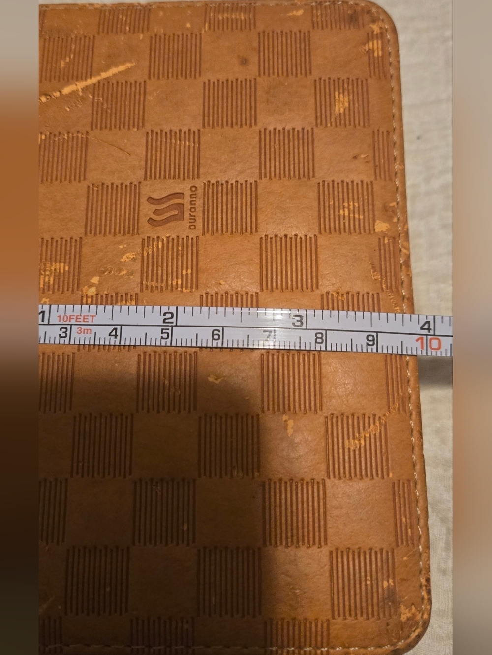 Vintage Duranno Vision Korean Study Bible Zip Wallet - Tan Checkerboard - Picture 6 of 10